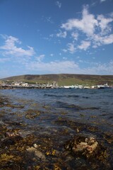 General view of Scalloway, Shetland, from the west.