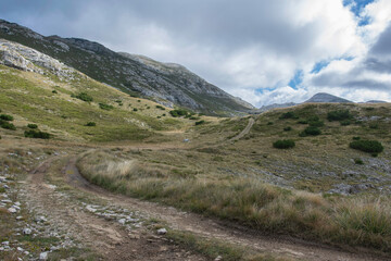 Dirt road at Dinara mountain