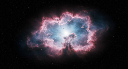 Celestial Dreamscape: Glowing Nebula in Cosmic Sky