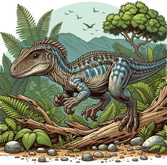 Dinosaurs Vector image Scalable, Printable, editable Collection