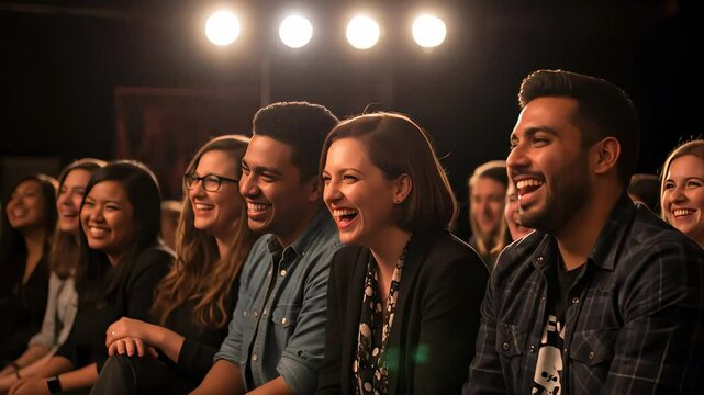 Audience Laughs Out Loud at Comedy Show