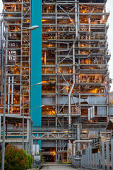 Industrial Plant Complex with Intricate Piping