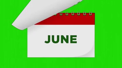 A flip clock calendar flips quickly through the months of the year from January to December - passing of time concept - seamlessly looping 3d ... See More
