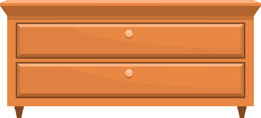 Wooden Chest of Drawers: A classic wooden chest of drawers, showcasing a simple yet elegant design. This image is perfect for illustrating concepts related to furniture, storage, and interior design.
