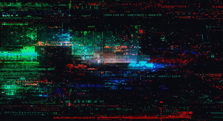 Naklejka premium Pixelated Overload