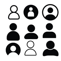 Collection of Profile and User Icons in Various Styles