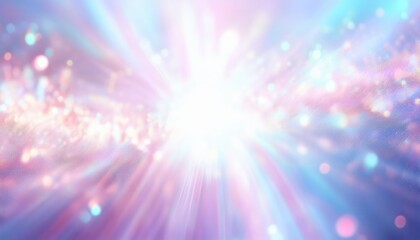  ethereal burst of radiant light with sparkling pink and aqua glitter, dreamy pastel glow and soft lens flares for fantasy web design, branding or print background