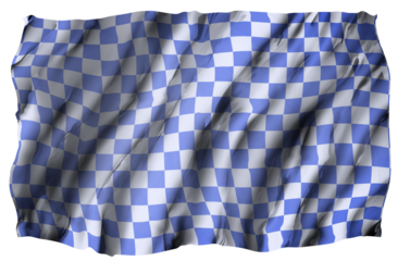 Realistic blue and white checkered textile pattern with soft shadows and folds, creating a fabric-like surface. Ideal for backgrounds, textile designs, digital mockups, and abstract themes