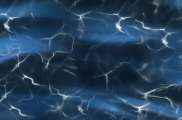 A mesmerizing abstract background featuring underwater light reflections on a dark blue surface. Mimics ripples and shimmering light patterns found in swimming pools or deep ocean water