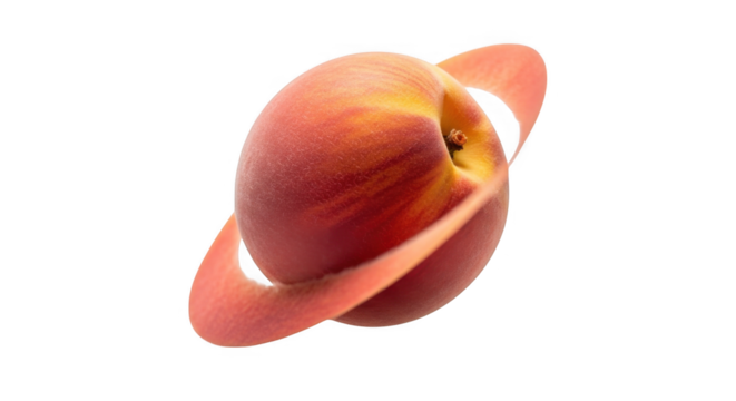 Peach Planet Image High Quality PNG For Graphic Design and Illustration