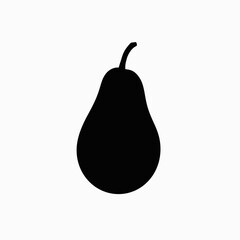 avocado silhouette on white background