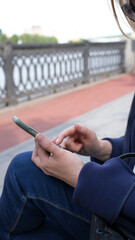 Close-up of a young woman with a phone19