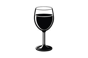 wine glass vector illustr.