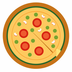 vector illustration of pizza