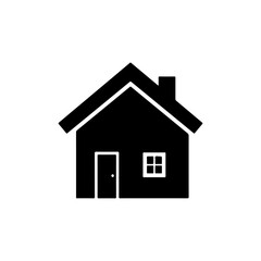 Home silhouette icon vector flat design.