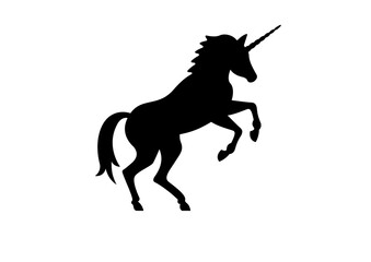 Magical Unicorn Silhouette for Fairytale Decor and Children’s Crafts