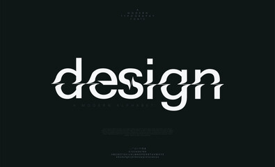 Design, abstract minimal modern alphabet fonts and logo design creative typography sport technology fashion digital future creative font