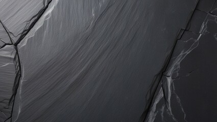 Dark slate texture, natural and textured appearance, emphasizing the intricate details of the stone surface. The layout is mostly vertical.