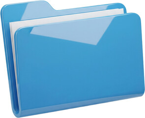 3d floating folder icon isolated on white