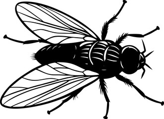 Vector illustration of a mosquito with basic outline included