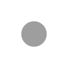 Grey circle isolated on white 