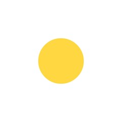 Yellow circle isolated on white background