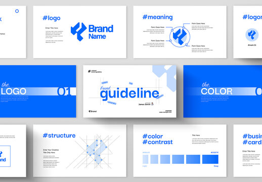 Minimal And Modern Brand Guideline Presentation Layout