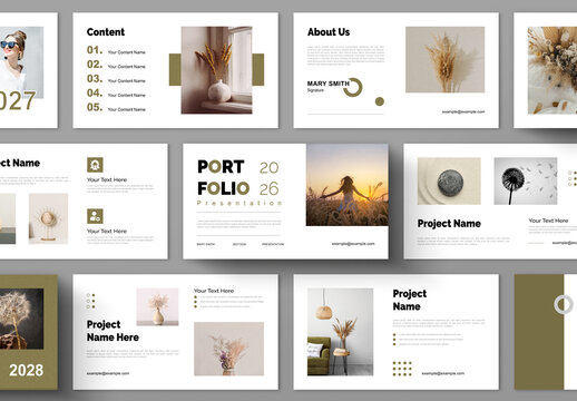 Minimalist Portfolio Presentation Template with Elegant Layout