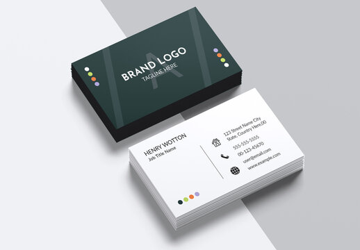 Modern Corporate Business Card Design Template Layout
