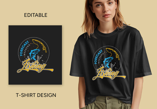 Fishing Tshirt Layout