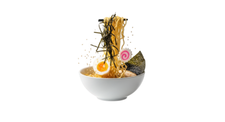 Delicious Ramen Soup in Bowl PNG Photo For Food Presentation