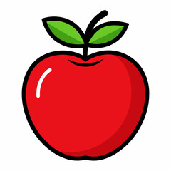 red apple illustration	