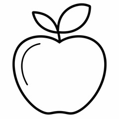 Fototapeta premium apple outline icon on white background 