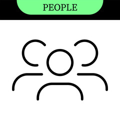 group of people and user icons , add new user line icon | for user, group, team, community and group management interfaces | editable stroke
