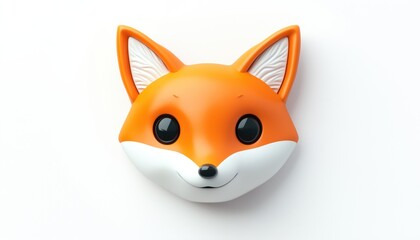 Naklejka premium Adorable Fox Head Design For Baby T-Shirt Printing: A Charming And Cute Graphic For Little Ones To Wear And Enjoy.