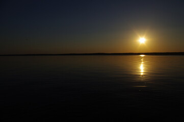 zachód słońca nad morzem, sunset over the sea