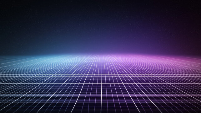 Minimal abstract tech background with grid lines and subtle blue-purple gradients, ideal for interface mockups