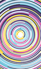 Naklejka premium White abstract background with colorful circle lines vortex. technology hi-tech futuristic template. Vector illustration.