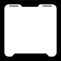 Futuristic square background. Social media frame vector illustration.