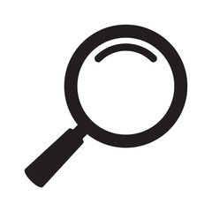Magnifying glass icon, magnifier icon. Loupe icon. 