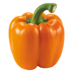 Vibrant Orange Bell Pepper Isolated on Black Background Perfect for Food Photography Recipe Websites and Cookbooks
