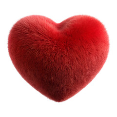 A vibrant red heart, a symbol of love and romance, isolated on a transparent background perfect for Valentine's Day