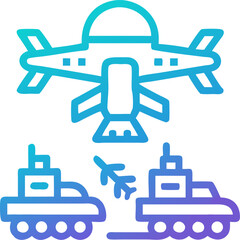 Obraz premium War vector icon on white or transparent background