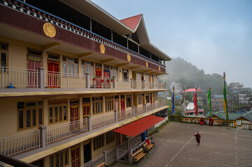 Darjeeling ,West Bengal, India - 20.08.2023 : Beautiful view of exterior of Ghum Monsastery. Image...