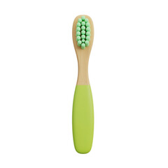 3D eco bamboo toothbrush with green handle