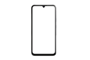 Smartphone mockup with blank white screen.
