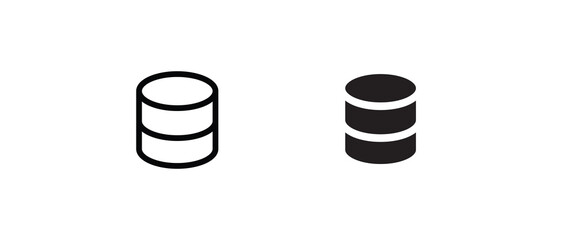 Oil drum container barel line and flat icons set, editable stroke isolated on white, linear vector outline illustration, symbol logo design style