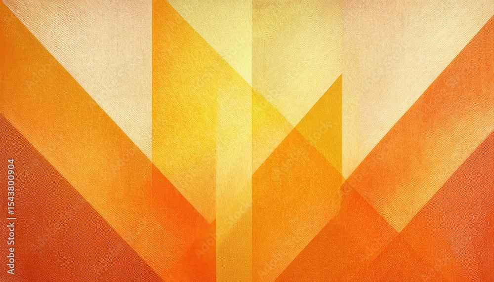 Wall mural vibrant orange and yellow geometric abstract background with overlapping translucent triangles for a
