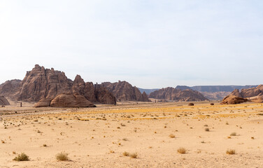 The panoramic Ashar Valley in AlUla, Saudi Arabia