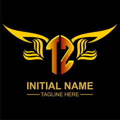 TZ Golden Wing Emblem Logo